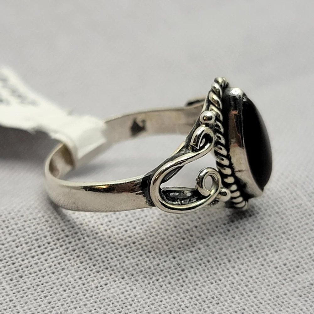 Sterling Silver Tiger's Eye Genuine Stone Ring Signed  NWT